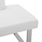 Armen Living Amanda Contemporary Nook Corner Dining Bench in White Faux Leather and Chrome Finish LCAMCOWHSF - alternate 3